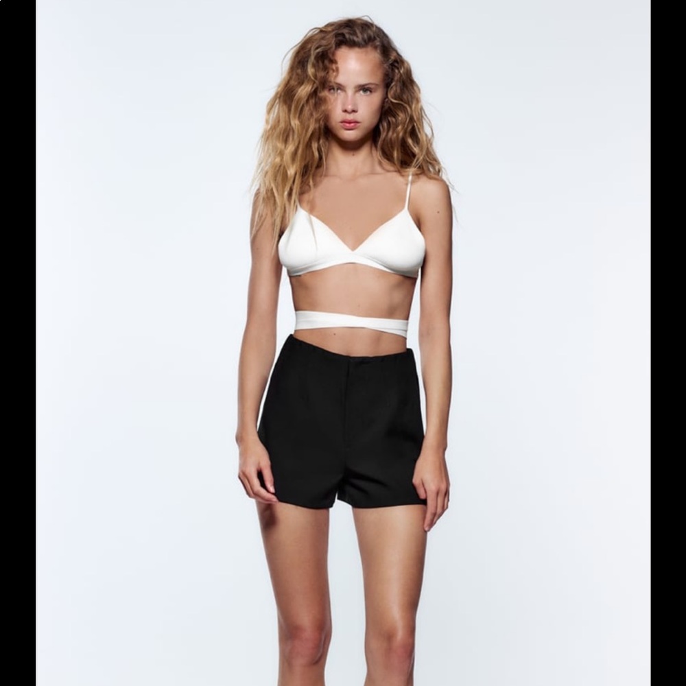 Zara Black high waisted shorts